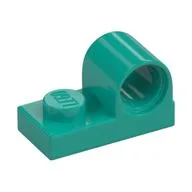 Plate Special 1 x 2 with Pin Hole on Top, Dark Turquoise