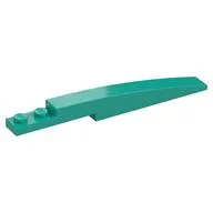 Brick Curved 10 x 1 [Symmetric Inside Ridges], Dark Turquoise