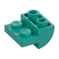 Brick Curved Inverted 2 x 2 with 1 x 2 Cutouts, Dark Turquoise