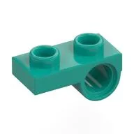 Plate Special 1 x 2 with Pin Hole Underneath, Dark Turquoise