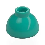 Brick Round 1.5 x 1.5 Dome Top [Plain], Dark Turquoise
