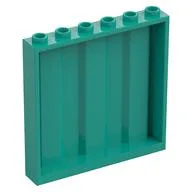 Panel 1 x 6 x 5 [Vertical Corrugated], Dark Turquoise