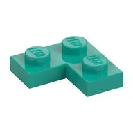 Plate 2 x 2 Corner, Dark Turquoise