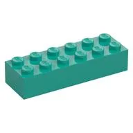 Brick 2 x 6, Dark Turquoise