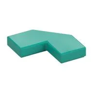 Tile Special 2 x 2 Corner with Cut Corner - Facet, Dark Turquoise