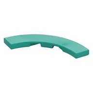 Tile 4 x 4 Curved, Macaroni, Dark Turquoise
