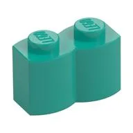 Brick Special 1 x 2 Palisade [aka Log], Dark Turquoise