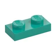 Plate 1 x 2, Dark Turquoise