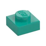 Plate 1 x 1, Dark Turquoise