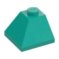 Brick Sloped 45° 2 x 2 Double Convex, Dark Turquoise