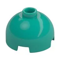 Brick Round 2 x 2 Dome Top, Vented Stud, Dark Turquoise