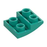Brick Curved Inverted 2 x 2 x 2/3, Dark Turquoise