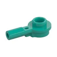 Plate Special Round 1 x 1 with Hollow Stud and Horizontal Bar 1L, Dark Turquoise