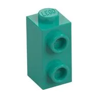 Brick Special 1 x 1 x 1 2/3 with Studs on 1 Side, Dark Turquoise