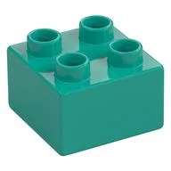 Duplo Brick 2 x 2, Dark Turquoise