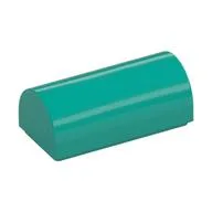 Brick Curved 1 x 2 x 2/3 Double Curved Top, No Studs, Dark Turquoise