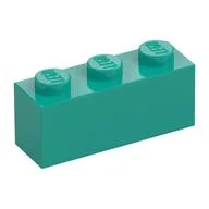 Brick 1 x 3, Dark Turquoise