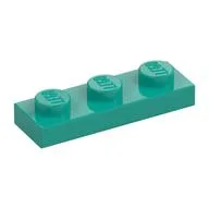 Plate 1 x 3, Dark Turquoise