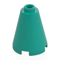 Cone 2 x 2 x 2, Open Stud, Dark Turquoise