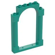 Panel 1 x 6 x 7 with 2 Columns and Arch, Dark Turquoise