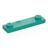 Plate Special 1 x 4 with 2 Studs with Groove [New Underside], Dark Turquoise