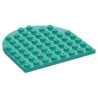 Plate 8 x 8 with Rounded End, Dark Turquoise