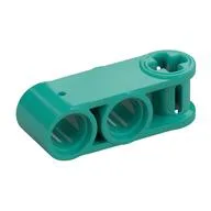 Technic Axle and Pin Connector Perpendicular 3L with 2 Pin Holes, Dark Turquoise