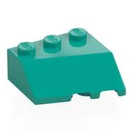 Brick Wedged, Sloped 45° 3 x 3 Left, Dark Turquoise