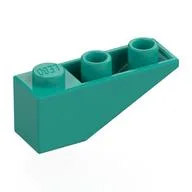 Brick Sloped Inverted 33° 3 x 1 with Internal Stopper and No Front Stud Connection, Dark Turquoise