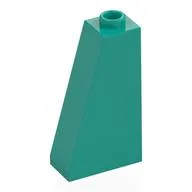 Brick Sloped 75° 2 x 1 x 3 with Hollow Stud, Dark Turquoise