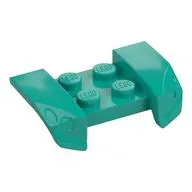 Mudguard 2 x 4 with Molded Headlights, Dark Turquoise