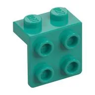 Bracket 1 x 2 - 2 x 2, Dark Turquoise