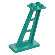 Support 2 x 4 x 5 Stanchion Inclined [5mm wide posts], Dark Turquoise