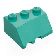 Brick Wedged, Sloped 45° 3 x 3 Right, Dark Turquoise