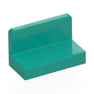 Panel 1 x 2 x 1 [Rounded Corners], Dark Turquoise