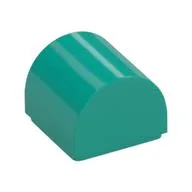 Brick Curved 1 x 1 x 2/3 Double Curved Top, No Studs, Dark Turquoise