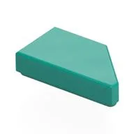 Tile 1 x 2 with Stud Notch Left, Dark Turquoise