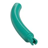 Animal Body Part / Plant, Tail / Neck / Branch / Trunk, Middle Section with Pin, Square Pin Hole, Dark Turquoise