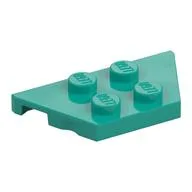 Wedge Plate 2 x 4, Dark Turquoise