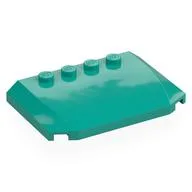 Brick Wedged, Curved Triple 4 x 6 x 2/3 with 4 Studs, Dark Turquoise