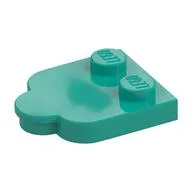Plate Special 2 x 3 with Cloud Edge, Dark Turquoise