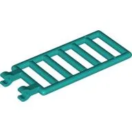 Bar 7 x 3 with Double Clips (Ladder) [Round Clips], Dark Turquoise