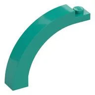 Brick Arch 1 x 5 x 3 1/3 Curved Top, Dark Turquoise