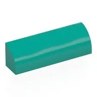 Brick Curved 1 x 4 x 1, Dark Turquoise