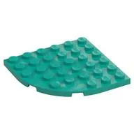 Plate Round Corner 6 x 6, Dark Turquoise
