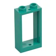 Window 1 x 2 x 3 Flat Front, Dark Turquoise