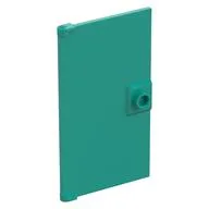 Door 1 x 4 x 6 Smooth with Chamfered Handle Plinth, Dark Turquoise