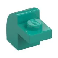 Brick Curved 1 x 2 x 1 1/3 with Curved Top, Dark Turquoise