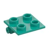 Hinge Brick 2 x 2 Top Plate Thin, Dark Turquoise