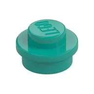 Plate Round 1 x 1 with Solid Stud, Dark Turquoise
